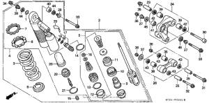 XR250R Задние амортизаторы