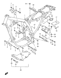 DR650 Frame comp