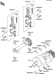 EX500 Коленвал