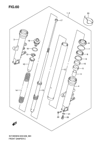 SV1000 Передняя вилка