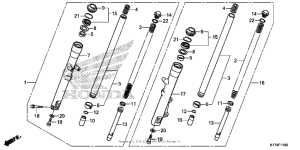 CMX250C Передняя вилка