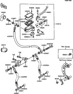 ZX600 Главный тормозной цилиндр