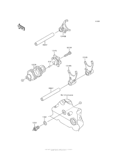 KL650 Валы и вилки переключения передач