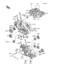 KMX125 Картер двигателя