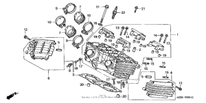 VF750C Головка цилиндров задняя
