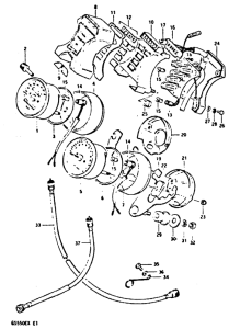 GS550 Спидометр-тахометр