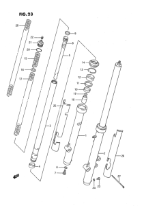 RM80 Вилка передней оси