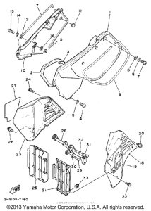 YZ125T Боковые обтекатели
