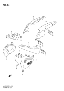 VL250 Обтекатель задний