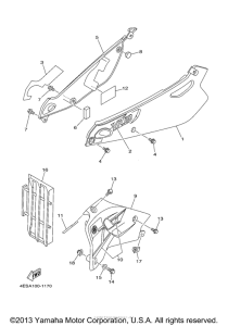 YZ80N1 (Competition) Боковые обтекатели
