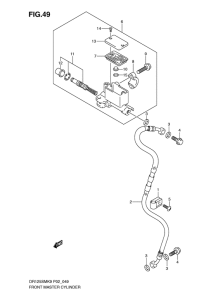DR125 Передний тормозной цилиндр