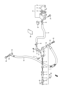GSX-R1100 Задний тормозной цилиндр