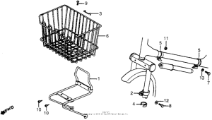 NC50 Front carrier + front basket 81