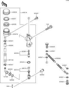 ZG1200 Задний торм цилиндр