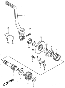 RM80 Ножной стартер