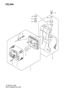TF125 Задний комбинированный сигнал