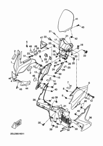 YP400RA Стекло ветровое