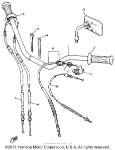 SR500H Handlebar-cable
