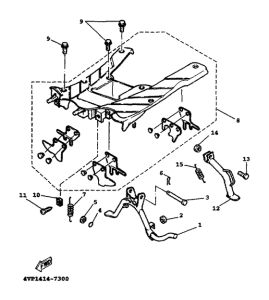 YW100T Stand. footrest