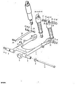 GP125 Маятник задний