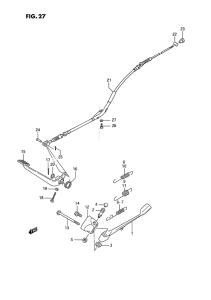 LS650 Prop stand - rear brake