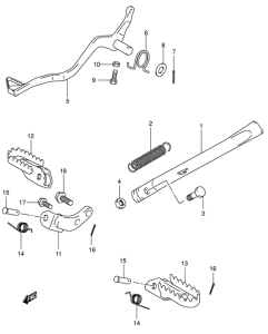 JR80 Stand - brake pedal