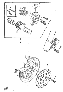 CW50RS Front brake. caliper