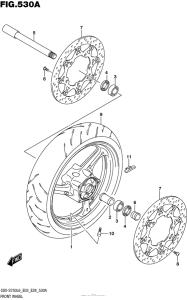 GSX-S750 (ABS) Front Wheel (Gsx-S750L6 E03)