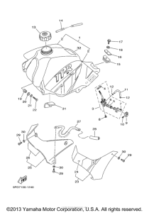 TTR225N Топливный бак