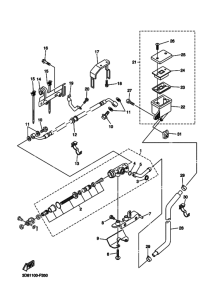XVS1300A Задний тормозной цилиндр