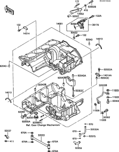 ZX1000 Crankcase(-zxt00a-020487)