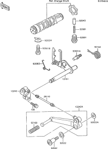 ZX600 Механизм переключения передач