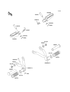 KDX125 Подножки