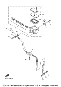 XVS950CT Главный тормозной цилиндр