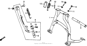 VF750F Подножка