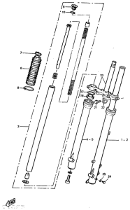 DT50R Передняя вилка