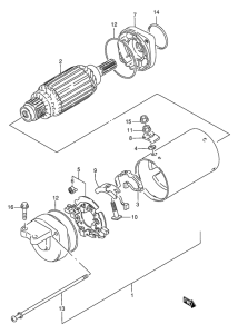 LS650 Стартерный мотор