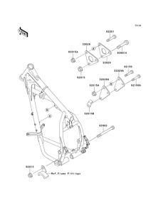 KL650 Крепление двигателя