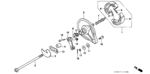 CRM75R Задний тормоз