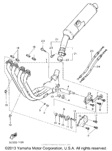 FZR1000EC Выхлопная система