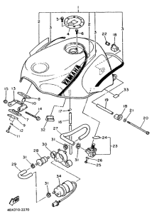 FZR400RR Топливный бак
