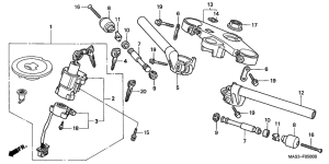 CBR900RR Handle pipe / top bridge