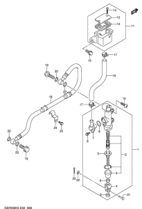 GSF650 (ABS) Задний тормозной цилиндр