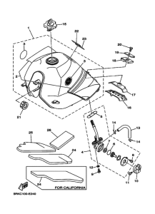 XT225 XT225W Tank fuel