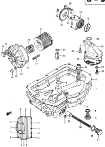 GSX750 Oil pump - oil filter