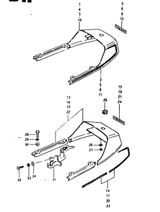 GSX1100 Обтекатель сидения
