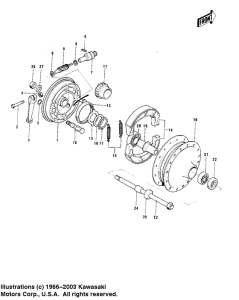 MC1 Front hub / brake