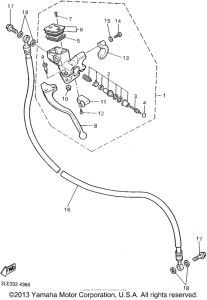 FZR1000GC Главный тормозной цилиндр