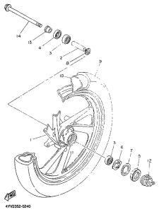 TZR50 Переднее колесо