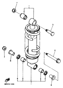 XJ600N Задняя подвеска